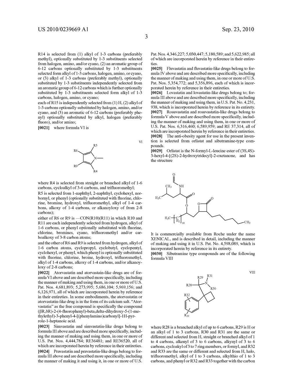 Combinations of statins and anti-obesity agent - diagram, schematic, and image 04