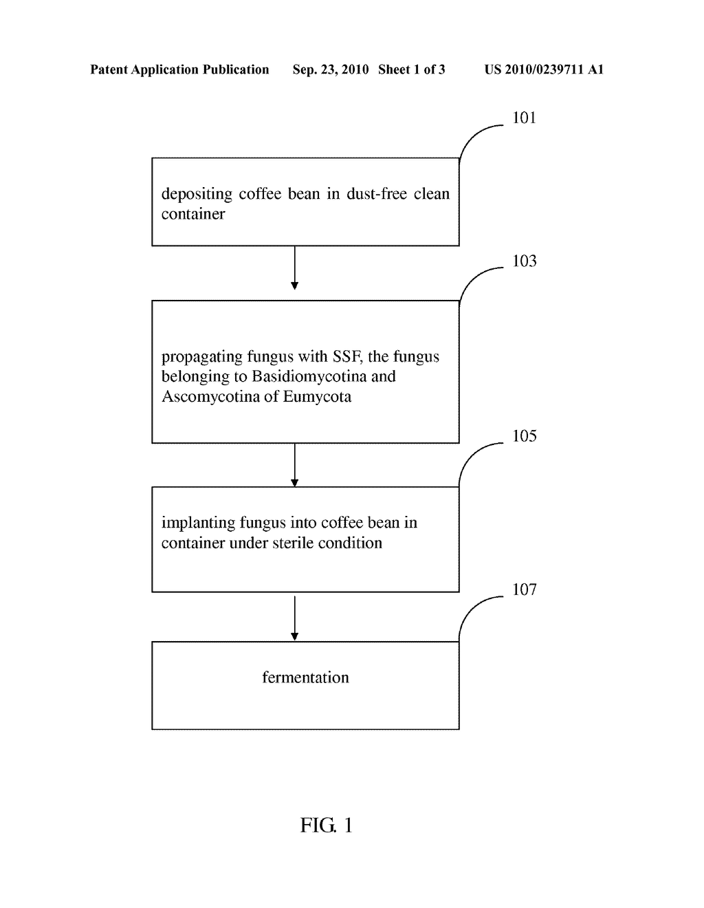 METHOD FOR MANUFACTURING COFFEE BY SOLID STATE FERMENTATION - diagram, schematic, and image 02