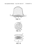 CAPSULE FOR PREPARING COFFEE IN A DEVICE COMPRISING A CARTRIDGE HOLDER WITH RELIEF AND RECESSED ELEMENTS diagram and image