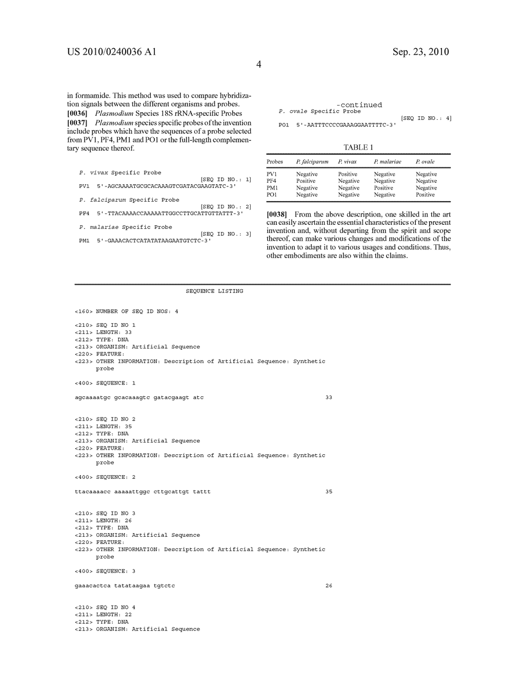 NUCLEIC ACID PROBES AND METHODS FOR DETECTING PLASMODIUM PARASITES - diagram, schematic, and image 05