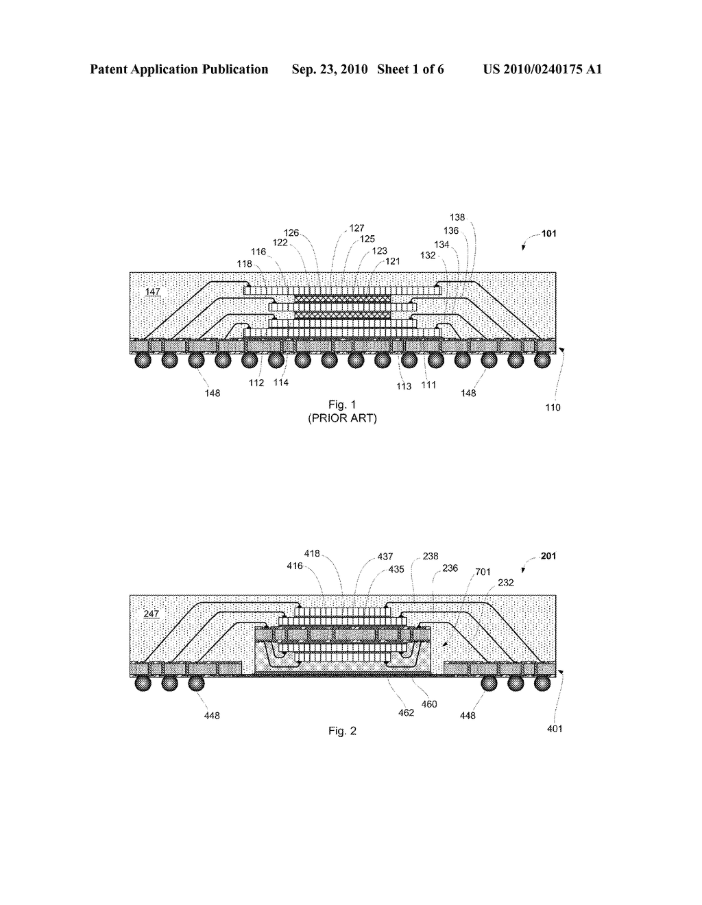 METHOD FOR MAKING A STACKED PACKAGE SEMICONDUCTOR MODULE HAVING PACKAGES STACKED IN A CAVITY IN THE MODULE SUBSTRATE - diagram, schematic, and image 02