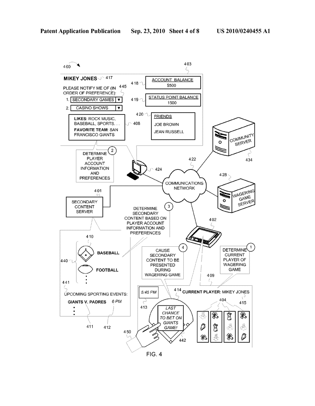 PRESENTING SECONDARY CONTENT FOR A WAGERING GAME - diagram, schematic, and image 05