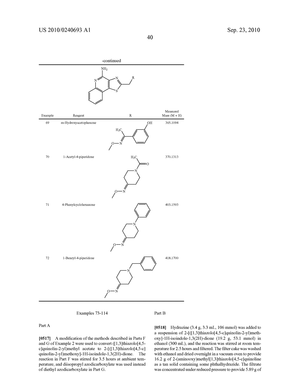  Oxime and Hydroxylamine Substituted Thiazolo [4,5-C] Ring Compounds and Methods - diagram, schematic, and image 41