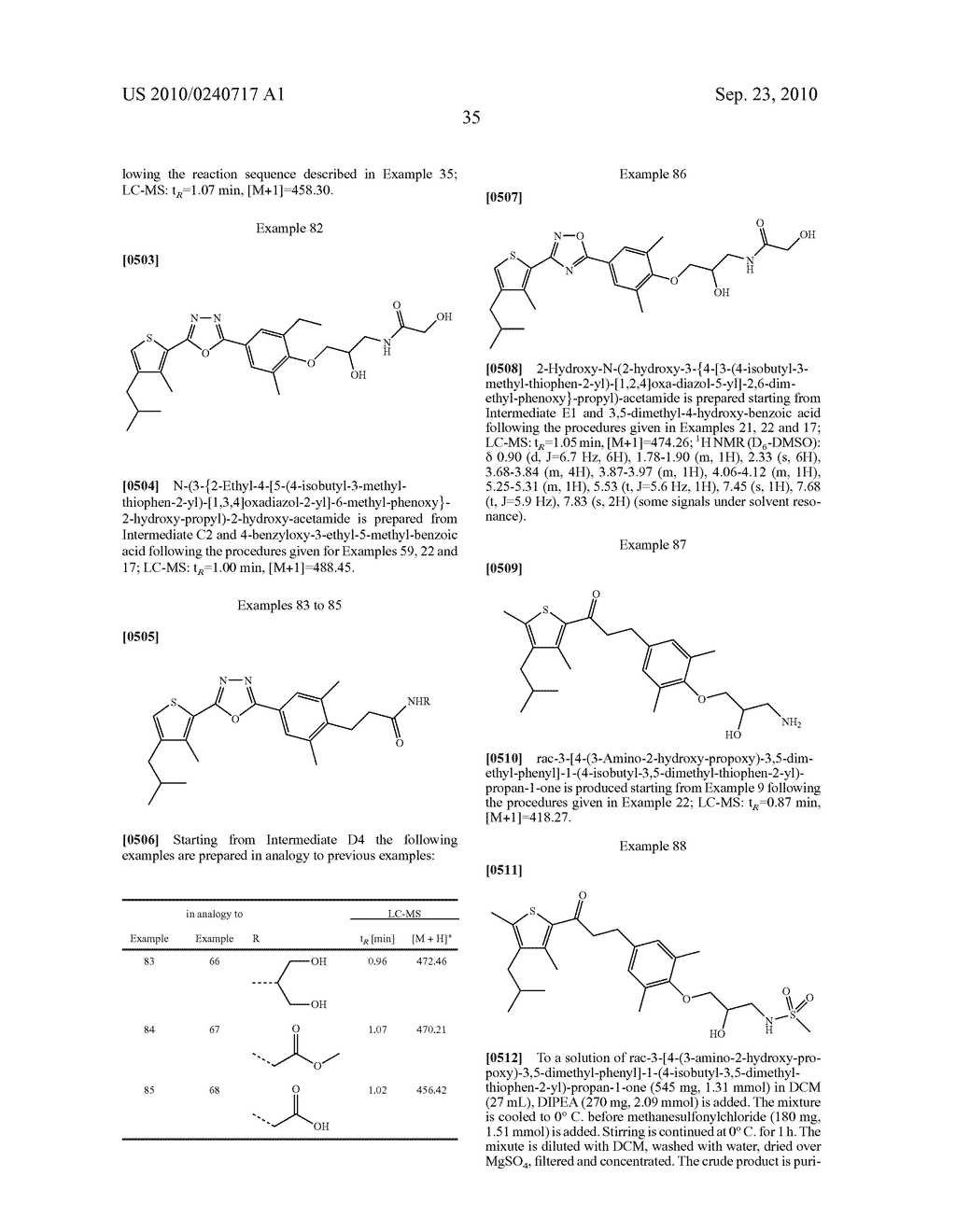 NOVEL THIOPHENE DERIVATIVES AS S1P1/EDG1 RECEPTOR AGONISTS - diagram, schematic, and image 36