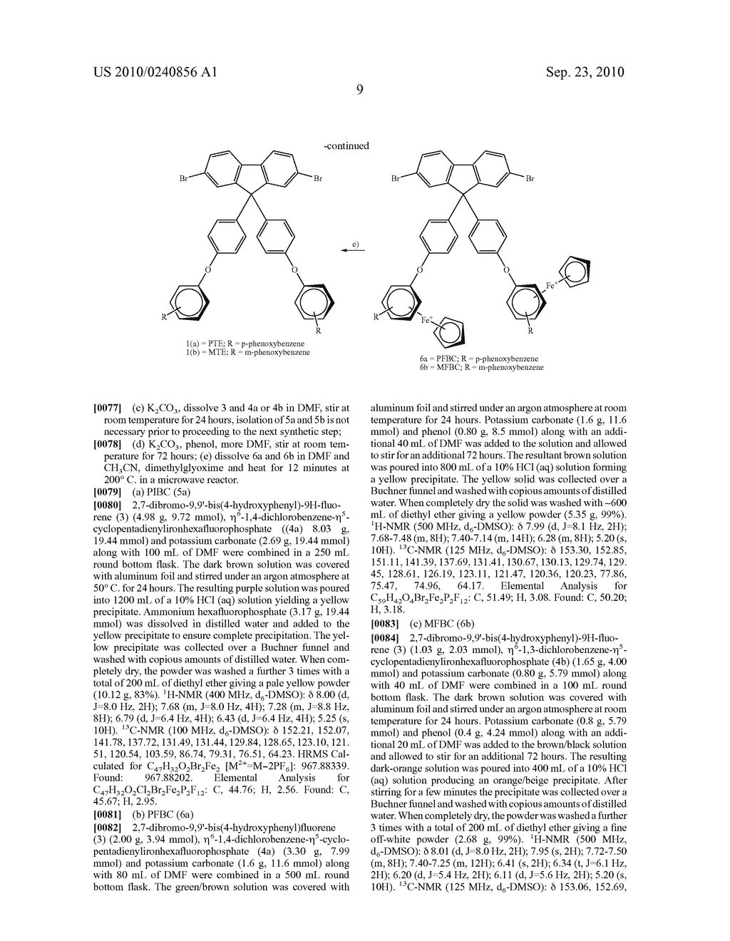 Aromatic Ether-Containing Fluorene Monomers, Processes for their Preparation and Polymerization Thereof - diagram, schematic, and image 18