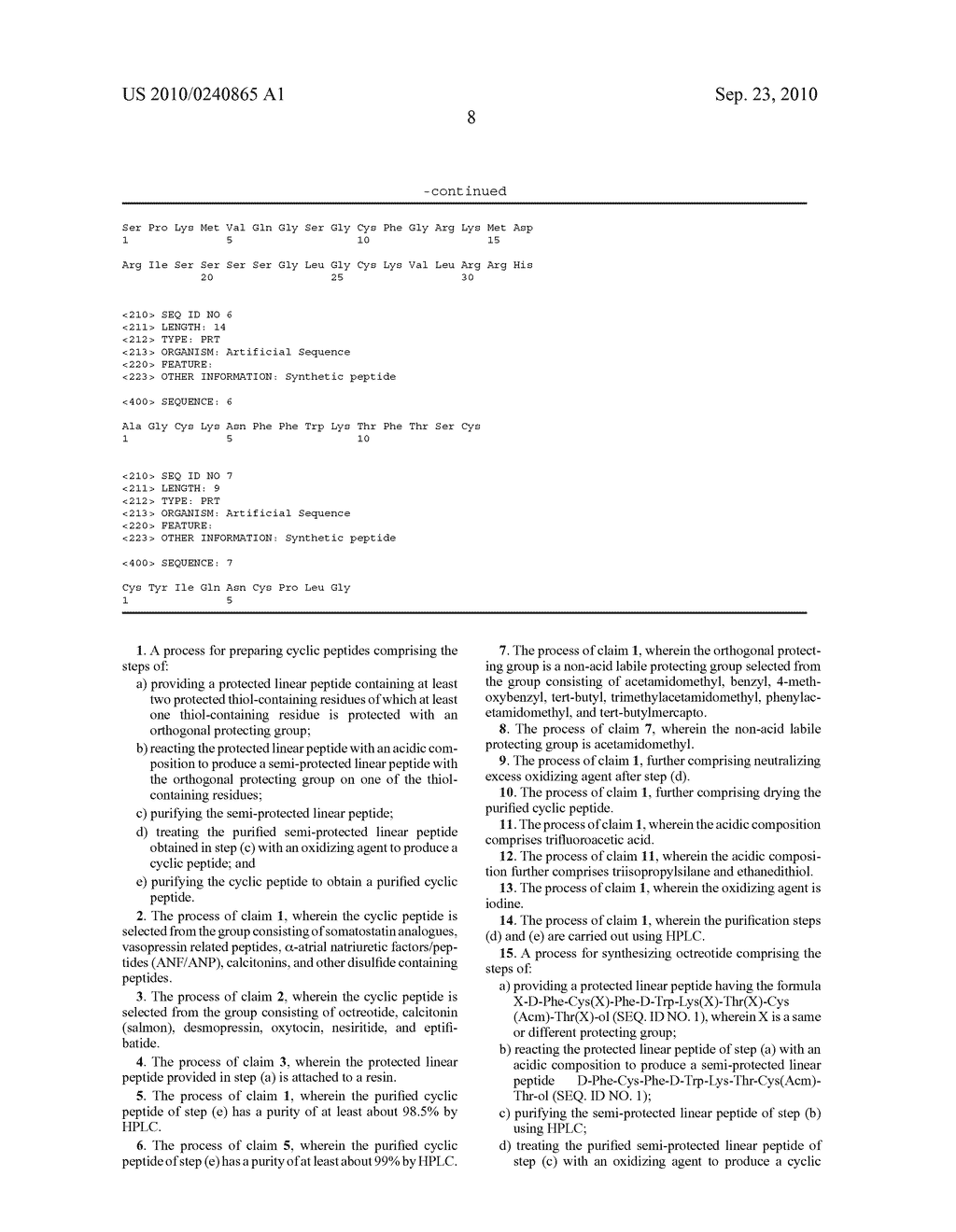 PROCESS FOR PRODUCTION OF CYCLIC PEPTIDES - diagram, schematic, and image 09