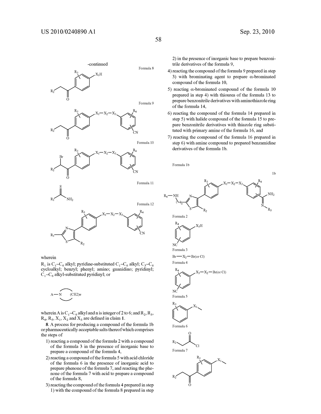 Novel benzamidine derivatives, process for the preparation thereof and pharmaceutical composition comprising the same - diagram, schematic, and image 59