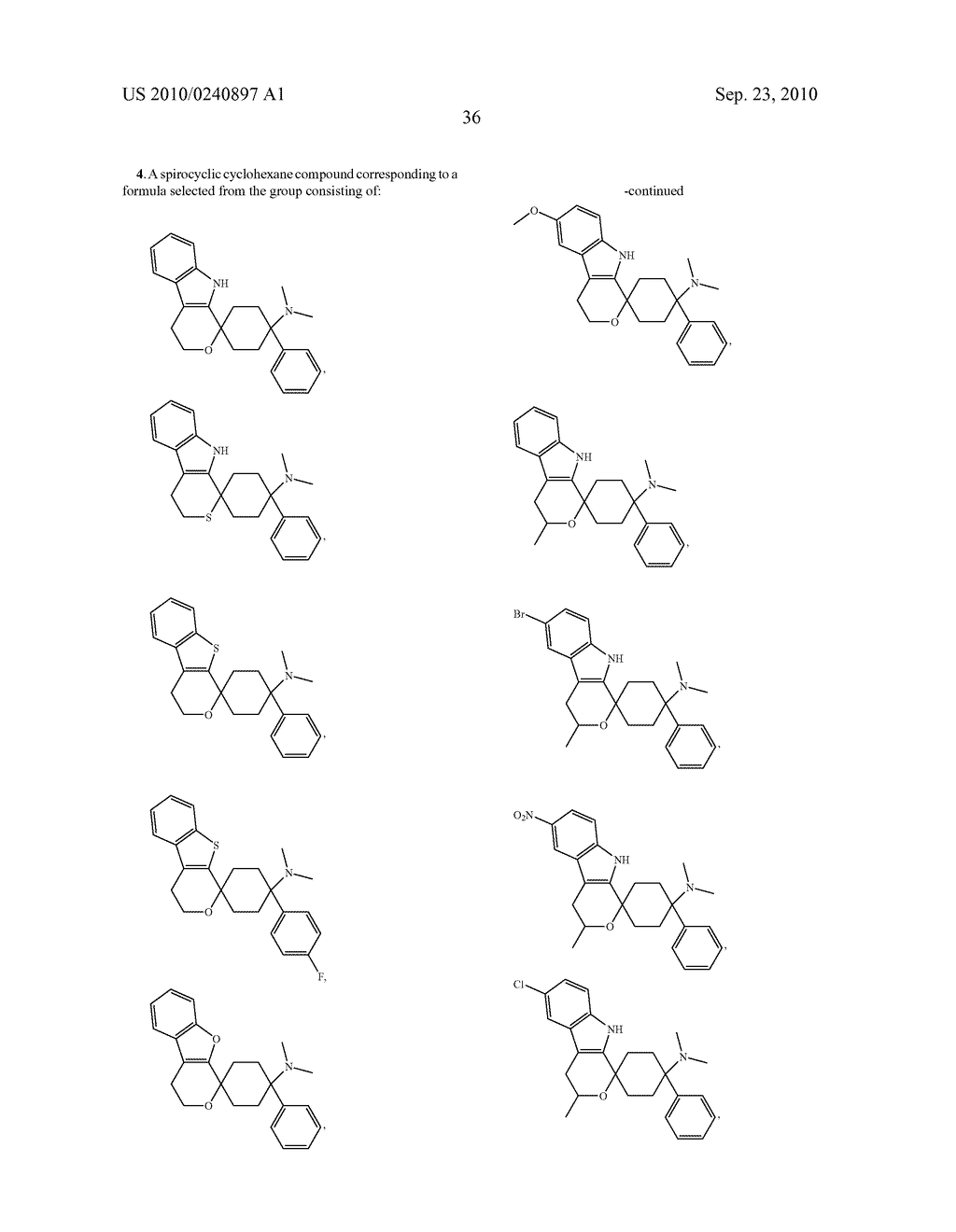 Spirocyclic Cyclohexane Compounds - diagram, schematic, and image 37