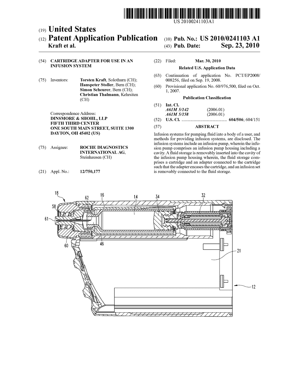 CARTRIDGE ADAPTER FOR USE IN AN INFUSION SYSTEM - diagram, schematic, and image 01