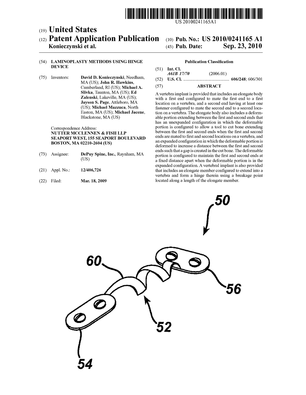 LAMINOPLASTY METHODS USING HINGE DEVICE - diagram, schematic, and image 01