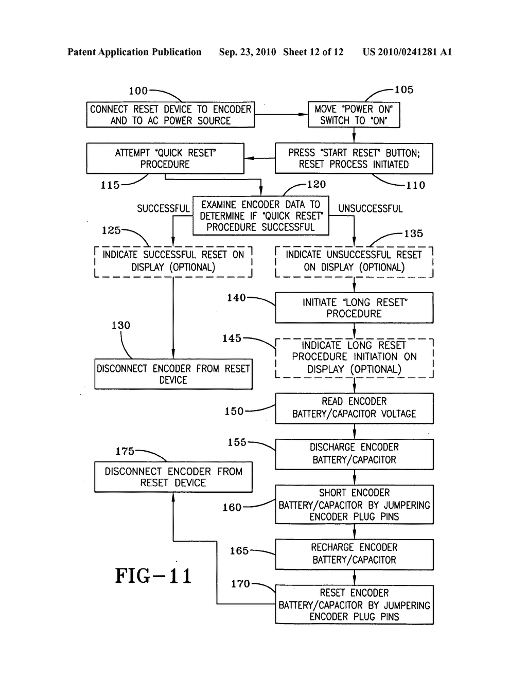 DEVICE AND METHOD FOR AUTOMATIC RESET OF ENCODER - diagram, schematic, and image 13