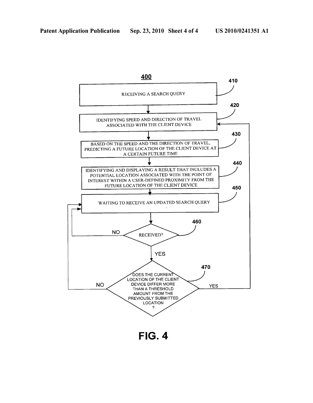 IDENTIFYING A RESULT RESPONSIVE TO A CURRENT LOCATION OF A CLIENT DEVICE - diagram, schematic, and image 05