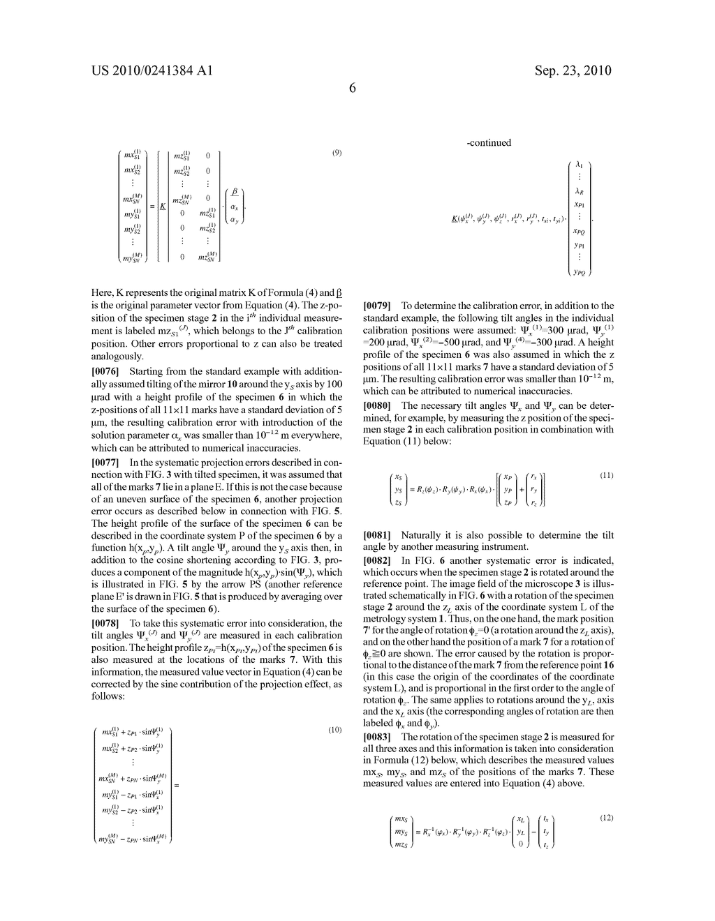 METHOD FOR CALIBRATING A SPECIMEN STAGE OF A METROLOGY SYSTEM AND METROLOGY SYSTEM COMPRISING A SPECIMEN STAGE - diagram, schematic, and image 14