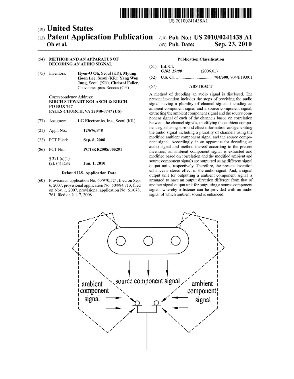 METHOD AND AN APPARATUS OF DECODING AN AUDIO SIGNAL - diagram, schematic, and image 01