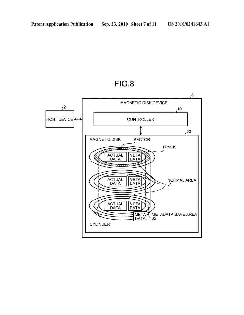 MAGNETIC DISK DEVICE AND METADATA MANAGEMENT SYSTEM - diagram, schematic, and image 08