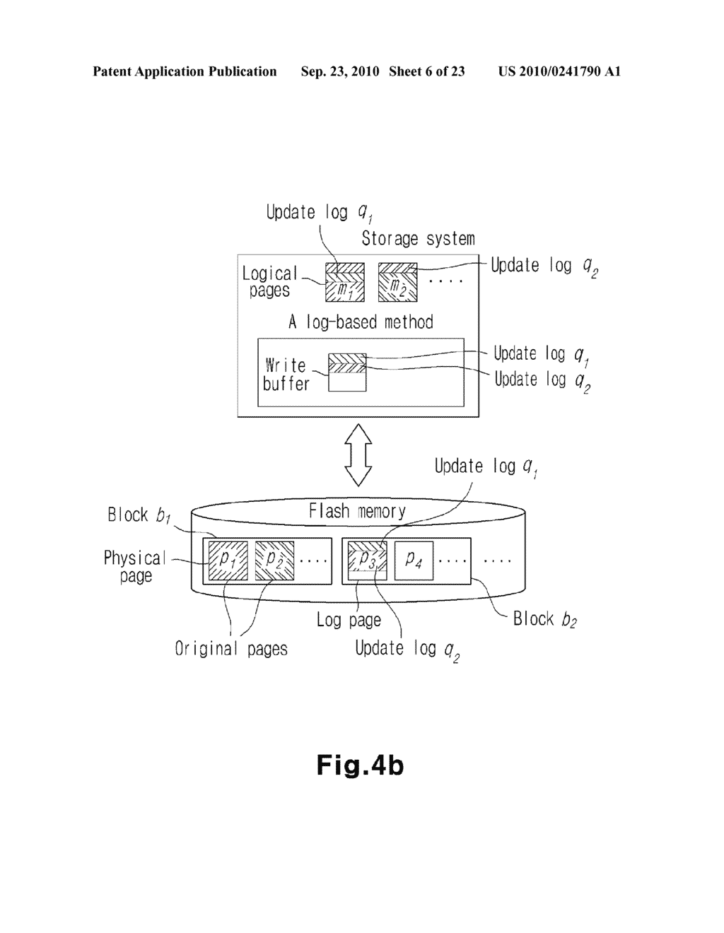 METHOD OF STORING DATA INTO FLASH MEMORY IN A DBMS-INDEPENDENT MANNER USING THE PAGE-DIFFERENTIAL - diagram, schematic, and image 07