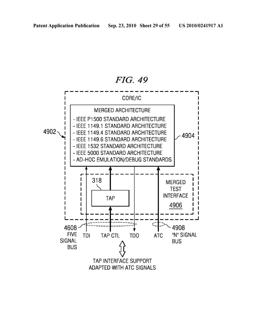 GATING TAP REGISTER CONTROL BUS AND AUXILIARY/WRAPPER TEST BUS - diagram, schematic, and image 30