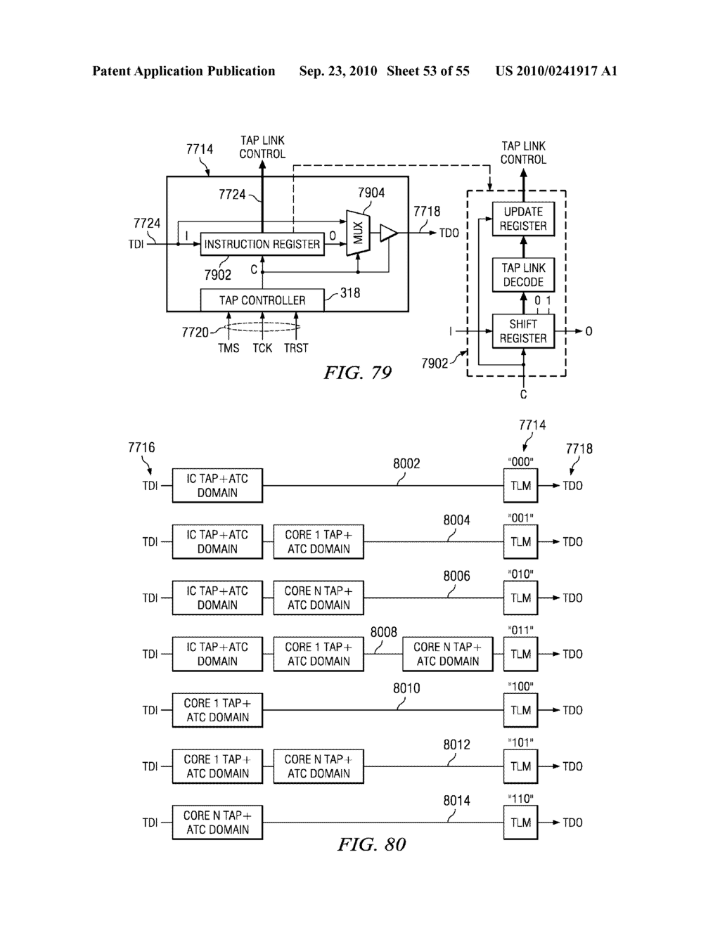 GATING TAP REGISTER CONTROL BUS AND AUXILIARY/WRAPPER TEST BUS - diagram, schematic, and image 54