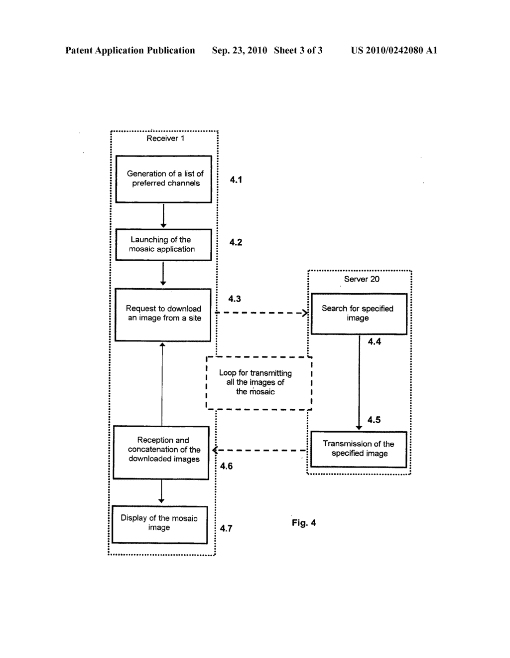 METHOD FOR DISPLAYING A MOSAIC IMAGE A RECEIVER FOR THE SELECTION OF AUDIOVISUAL PROGRAMS, RECEIVERS AND RELATED SERVERS - diagram, schematic, and image 04