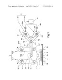 DEVICE FOR NEEDLING A NONWOVEN WEB diagram and image