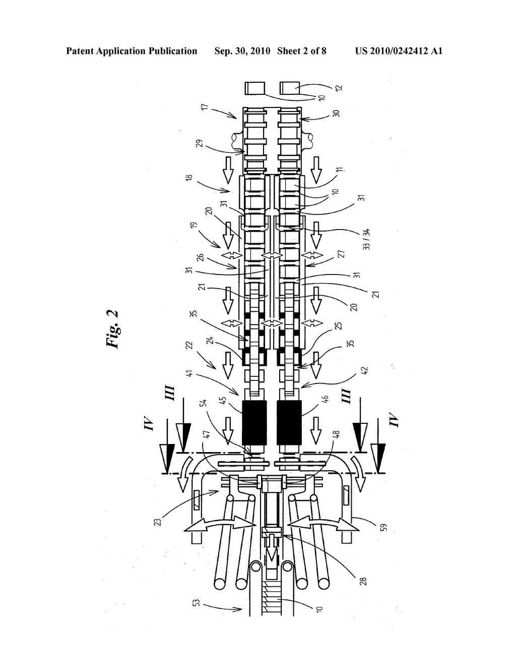 METHOD AND DEVICE FOR PRODUCING CIGARETTE PACKS - diagram, schematic, and image 03