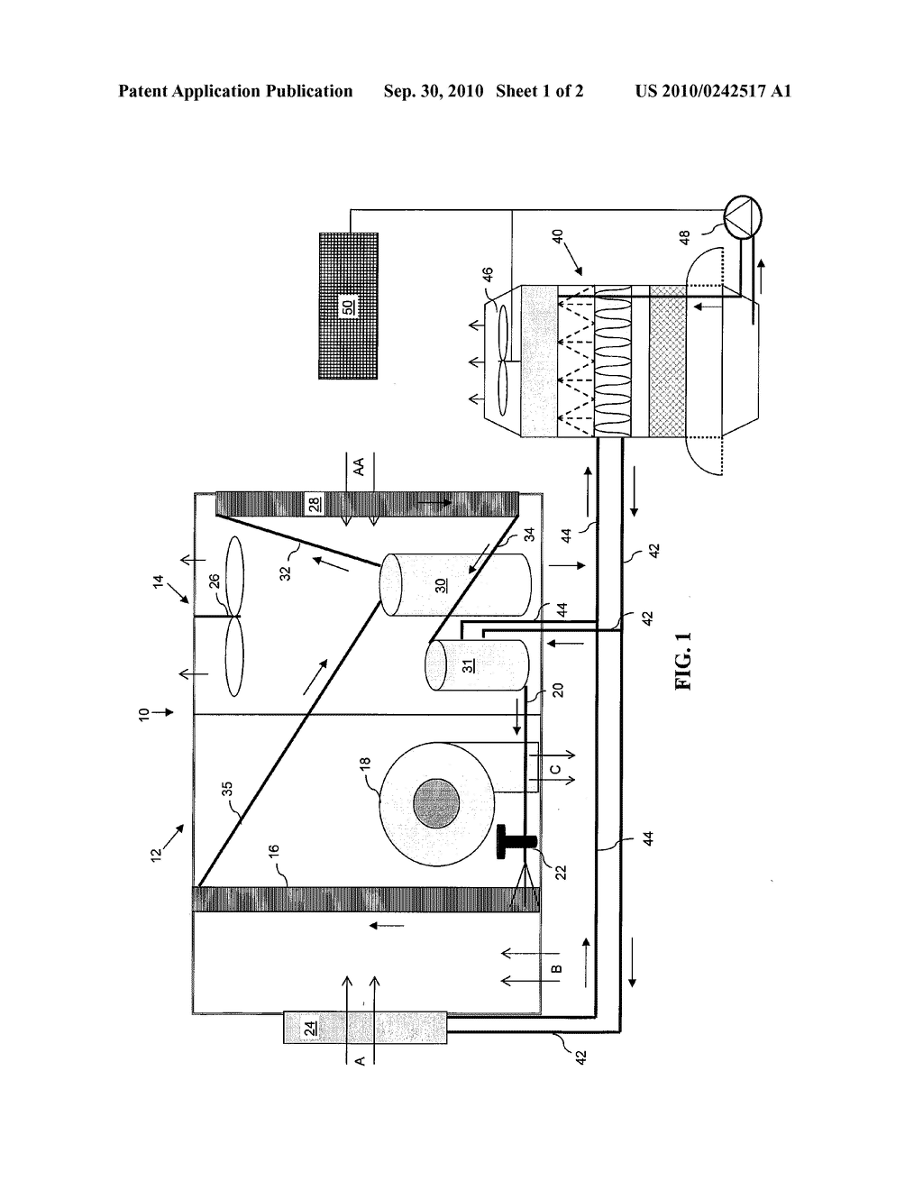 Solar Photovoltaic Closed Fluid Loop Evaporative Tower - diagram, schematic, and image 02