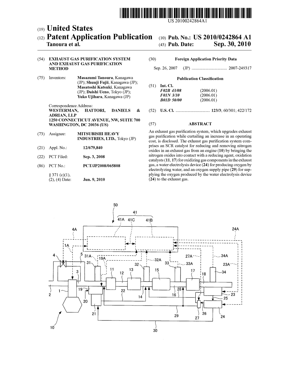 EXHAUST GAS PURIFICATION SYSTEM AND EXHAUST GAS PURIFICATION METHOD - diagram, schematic, and image 01