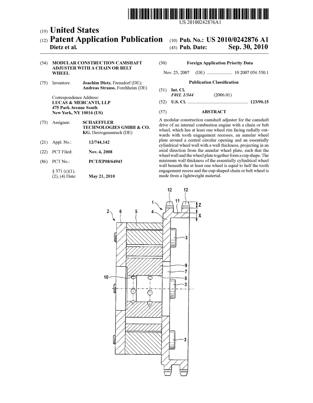 MODULAR CONSTRUCTION CAMSHAFT ADJUSTER WITH A CHAIN OR BELT WHEEL - diagram, schematic, and image 01