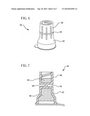 Patient fluid line access valve antimicrobial cap/cleaner diagram and image