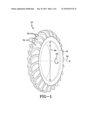 Pneumatic tire for use on row-crop field sprayers and other like farm machinery diagram and image