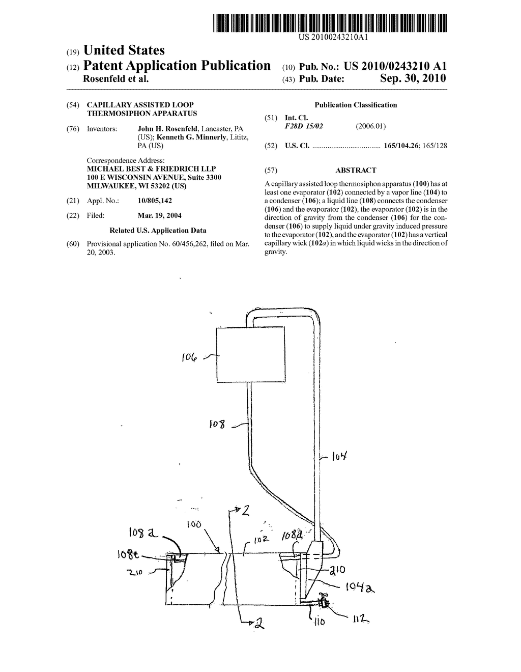 CAPILLARY ASSISTED LOOP THERMOSIPHON APPARATUS - diagram, schematic, and image 01