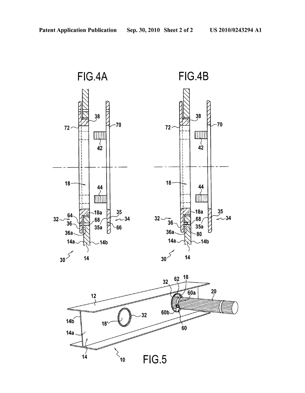 SUPPORT DEVICE FOR AN ELECTRICAL HARNESS PASSING THROUGH A STRUCTURE - diagram, schematic, and image 03