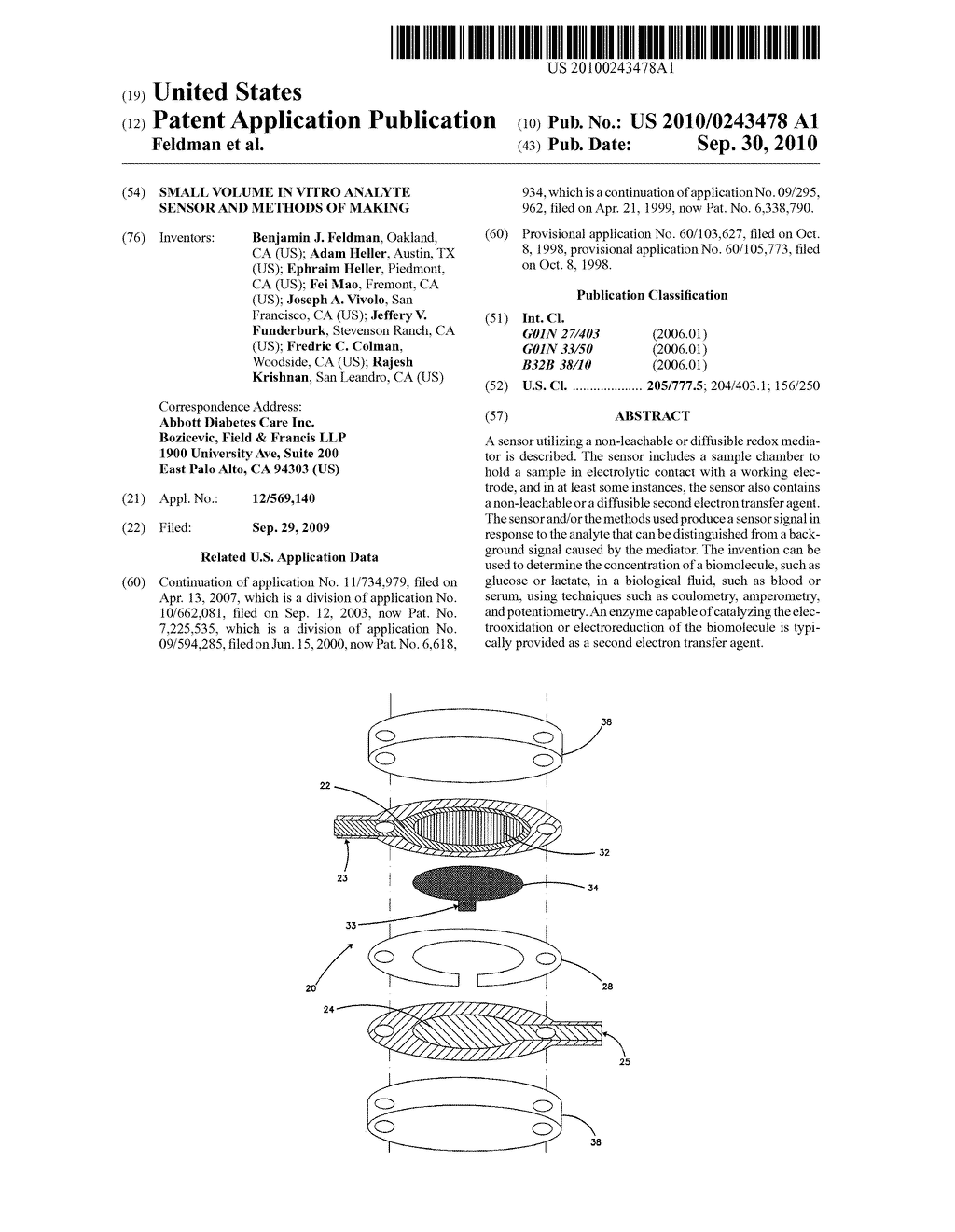 Small Volume In Vitro Analyte Sensor and Methods of Making - diagram, schematic, and image 01