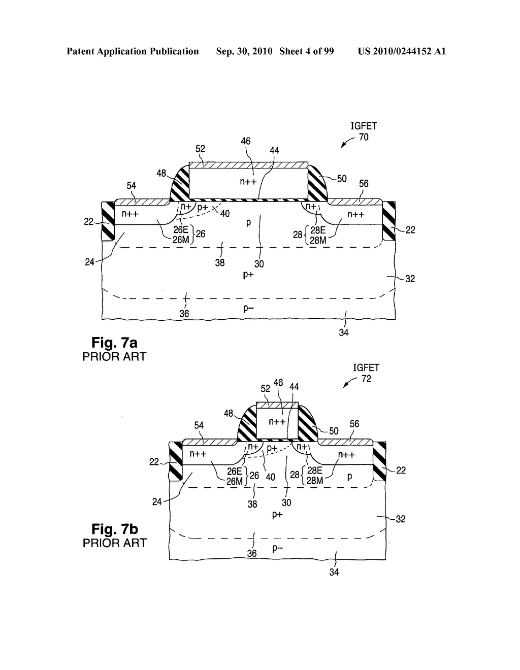 Configuration and fabrication of semiconductor structure having extended-drain field-effect transistor - diagram, schematic, and image 05