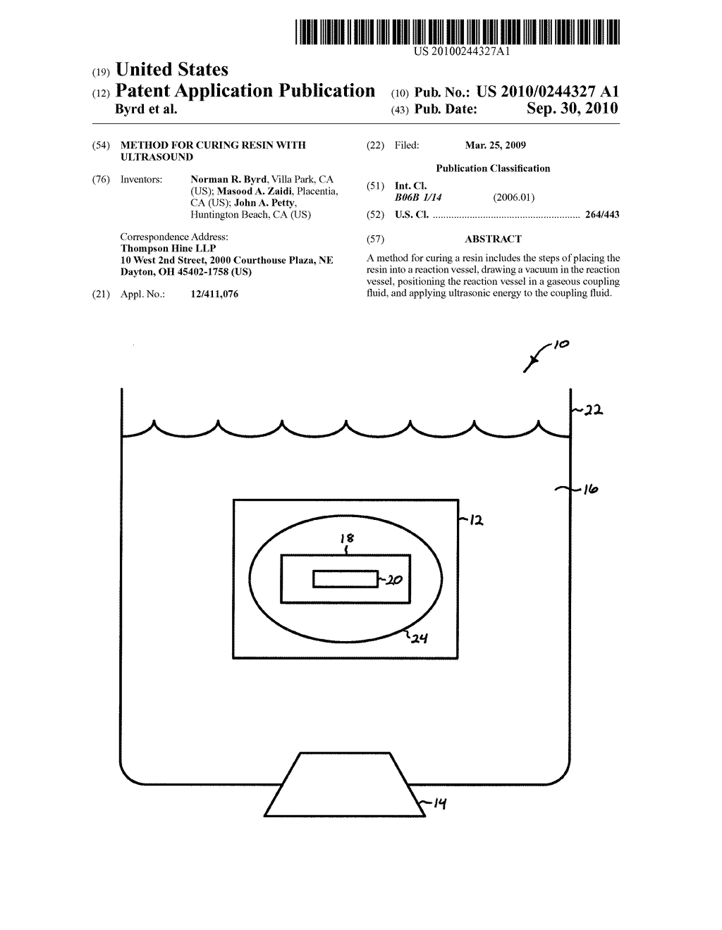 Method For Curing Resin With Ultrasound - diagram, schematic, and image 01