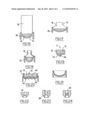 Packaging and applicator device including a member for reshaping an applicator surface thereof and a method of reshaping an applicator surface diagram and image