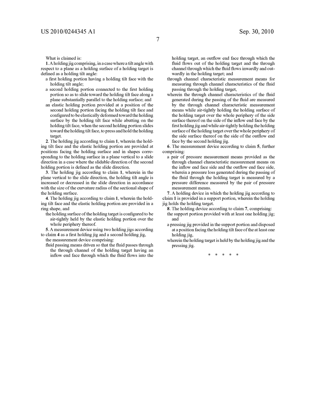 HOLDING JIG, MEASUREMENT DEVICE AND HOLDING DEVICE USING THE SAME - diagram, schematic, and image 20