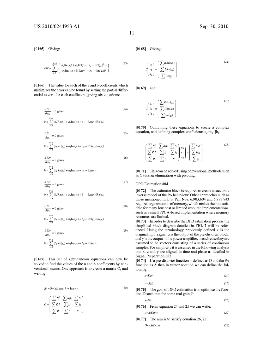 CDMA/OFDM Compliant Wireless Communication from a Non-Linear Finite Impulse Response Filter Configured with Coefficients that are Responsive to an Input Signal Magnitude - diagram, schematic, and image 28