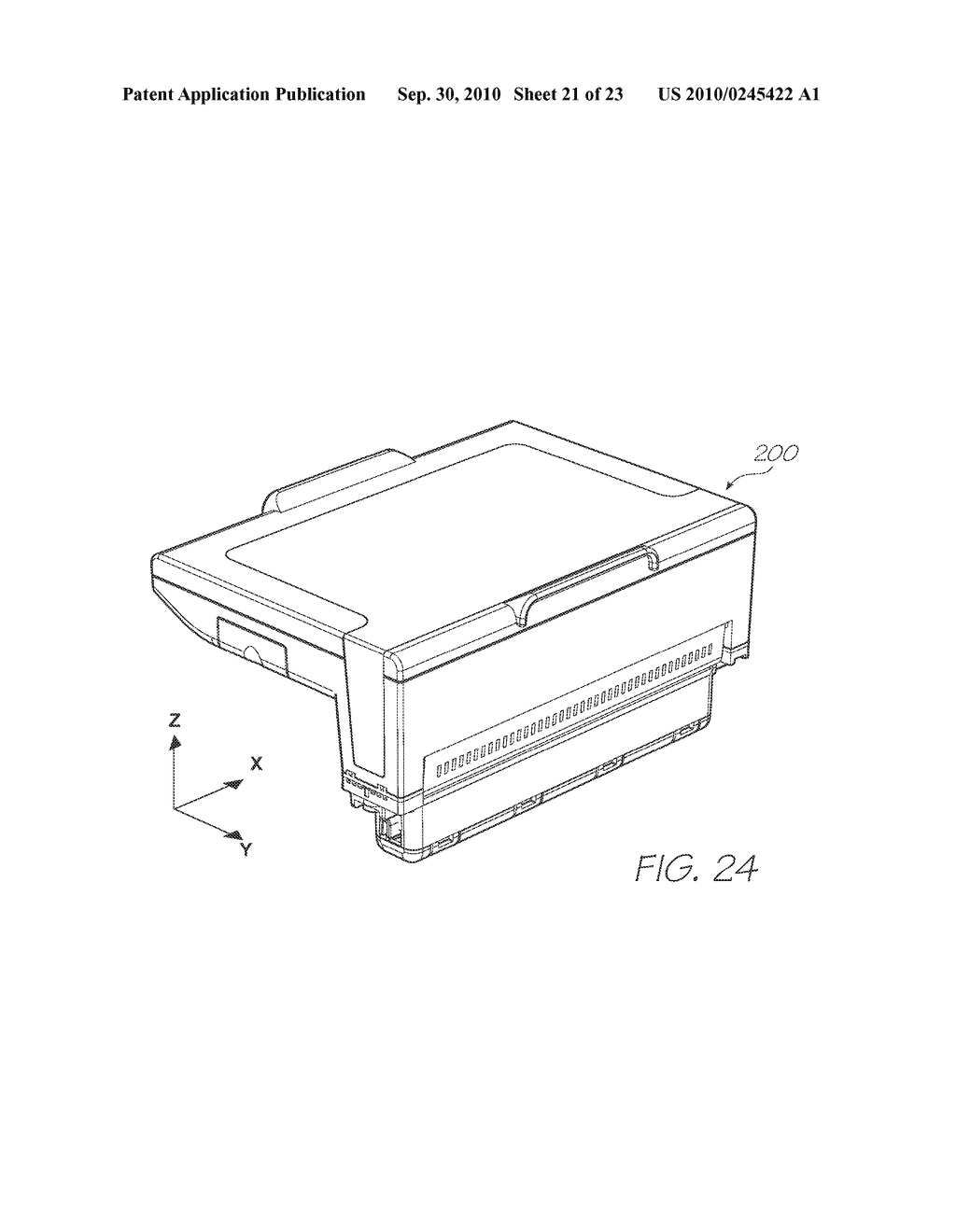 METHOD OF THREE DIMENSIONALLY LOCATING PRINTHEAD ON PRINTER - diagram, schematic, and image 22