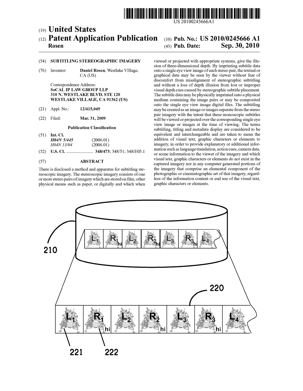 Subtitling Stereographic Imagery - diagram, schematic, and image 01