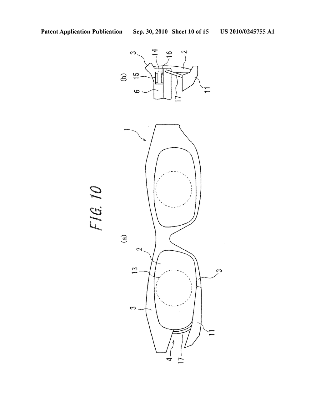 EYEGLASS-TYPE IMAGE DISPLAY DEVICE AND AN EYEGLASS FRAME USED THEREFOR - diagram, schematic, and image 11