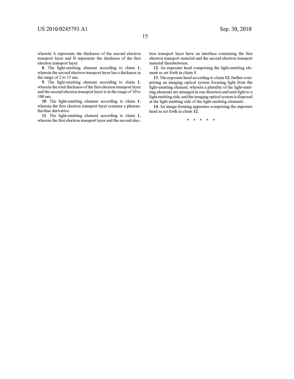 LIGHT-EMITTING ELEMENT, EXPOSURE HEAD AND IMAGE-FORMING APPARATUS - diagram, schematic, and image 21