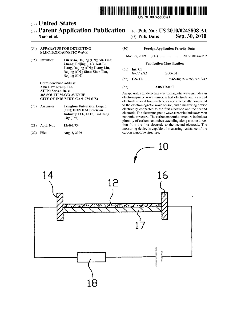 Apparatus for detecting electromagnetic wave - diagram, schematic, and image 01