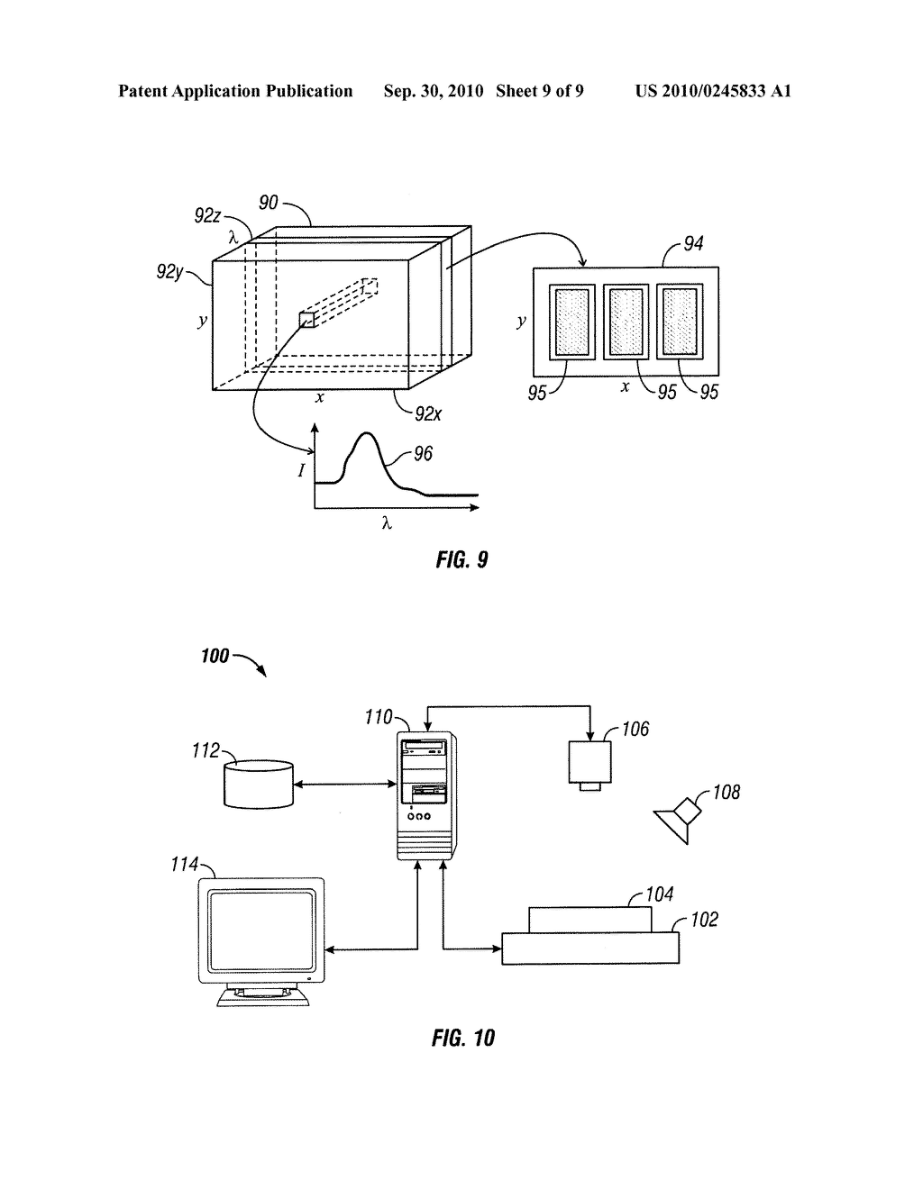 SYSTEM AND METHOD FOR MEASURING DISPLAY QUALITY WITH A HYPERSPECTRAL IMAGER - diagram, schematic, and image 10