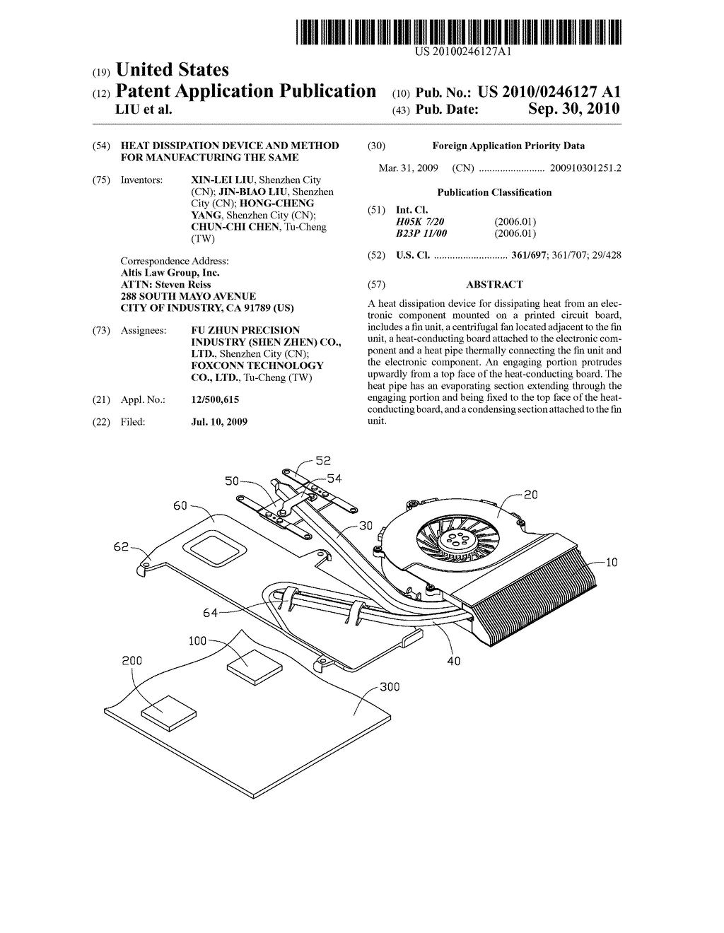 HEAT DISSIPATION DEVICE AND METHOD FOR MANUFACTURING THE SAME - diagram, schematic, and image 01