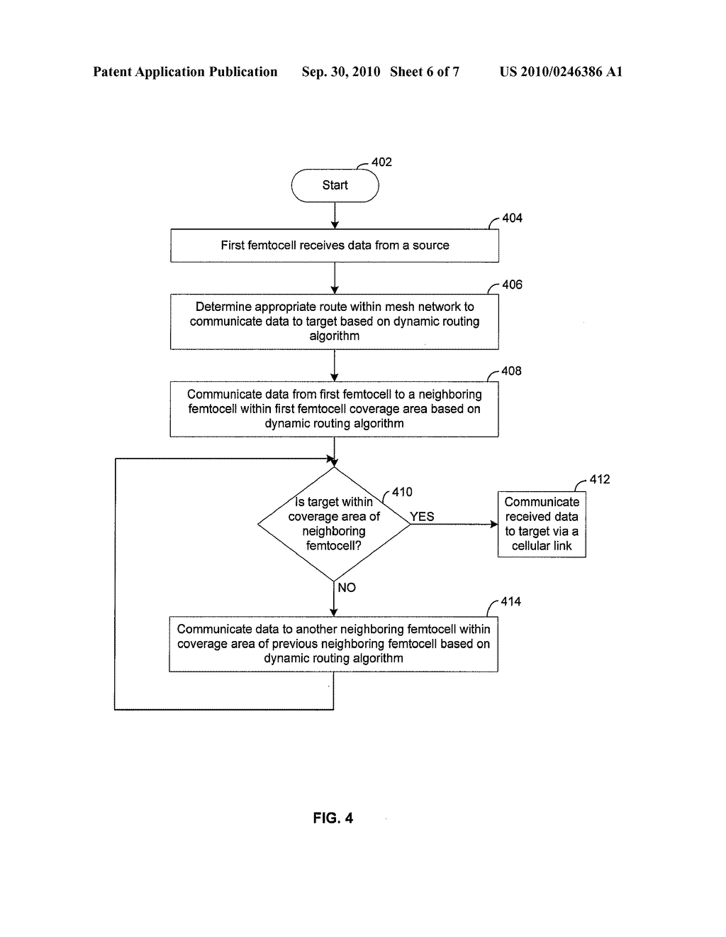 Method and System for Communicating Data Via a Mesh Network of Interconnected Femtocells - diagram, schematic, and image 07