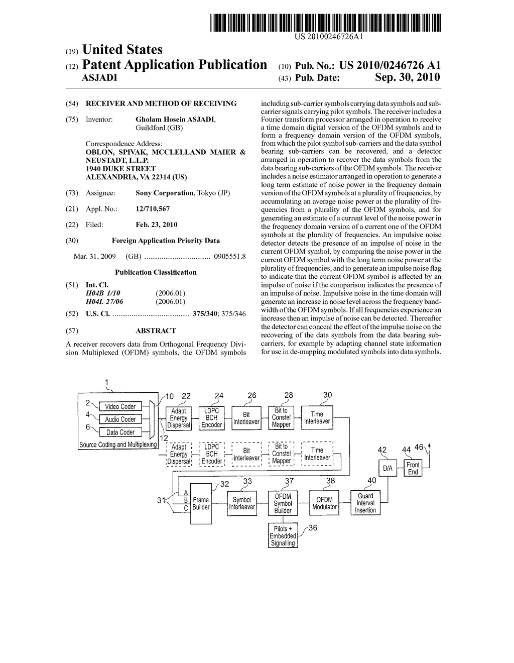 RECEIVER AND METHOD OF RECEIVING - diagram, schematic, and image 01