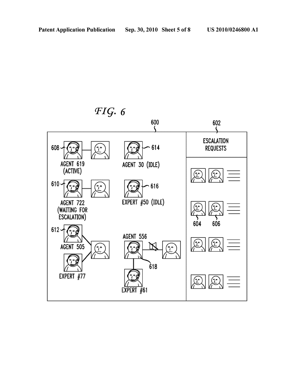 SYSTEM AND METHOD FOR MANAGING A CONTACT CENTER WITH A GRAPHICAL CALL CONNECTION METAPHOR - diagram, schematic, and image 06