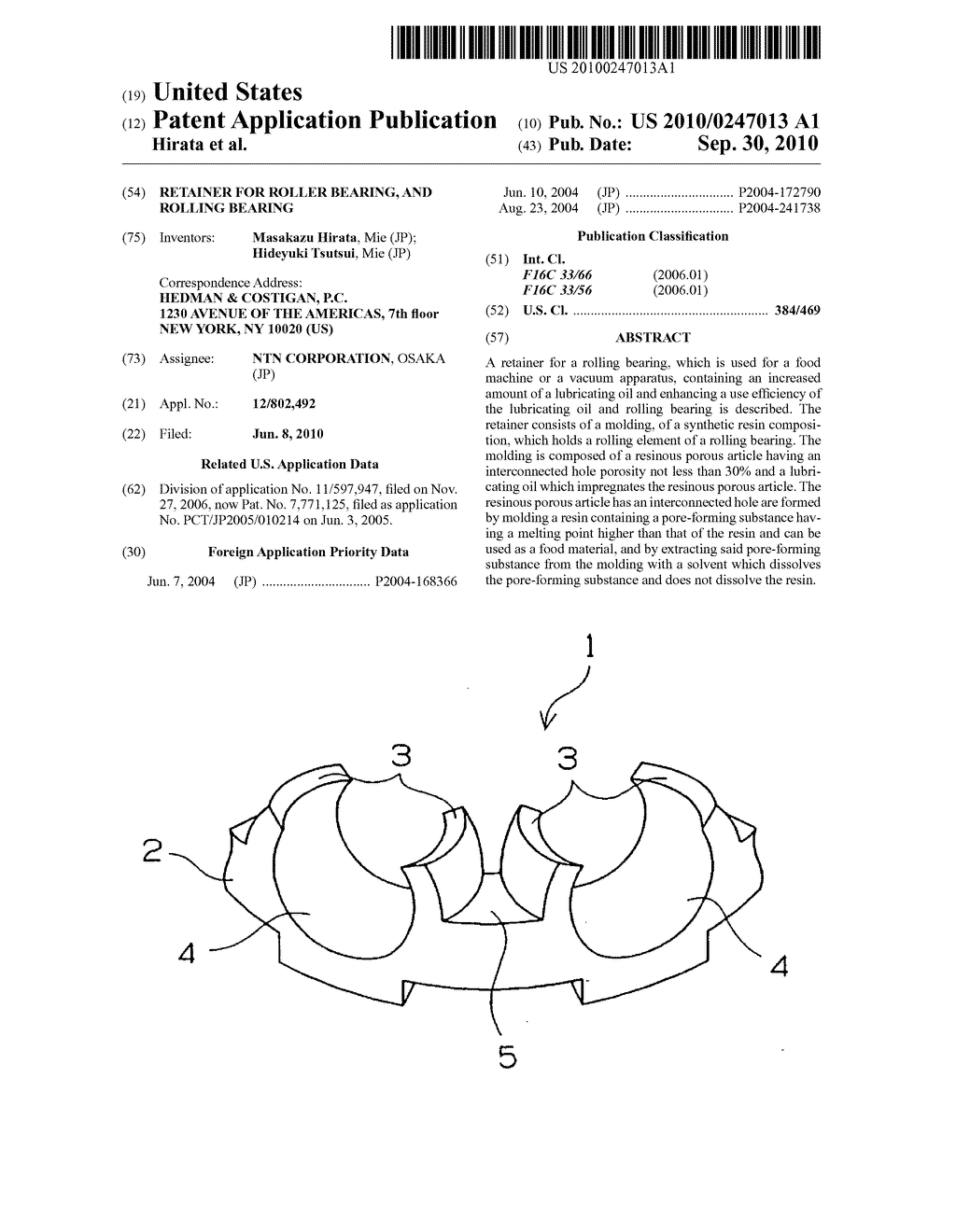 Retainer for roller bearing, and rolling bearing - diagram, schematic, and image 01