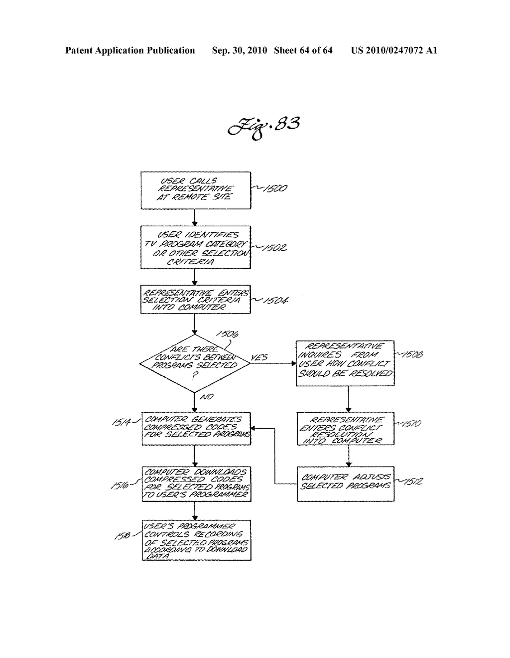 SYSTEM AND METHOD FOR SEARCHING A DATABASE OF TELEVISION SCHEDULE INFORMATION - diagram, schematic, and image 65